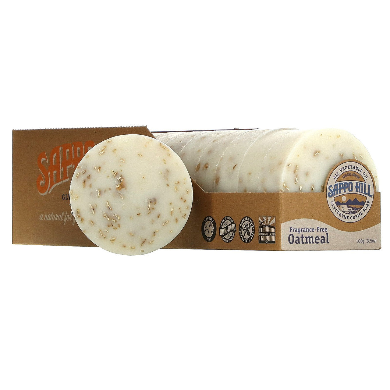 Sappo Hill Oat Glycerine Natural Cream Soap (12x3.5 Oz)-0