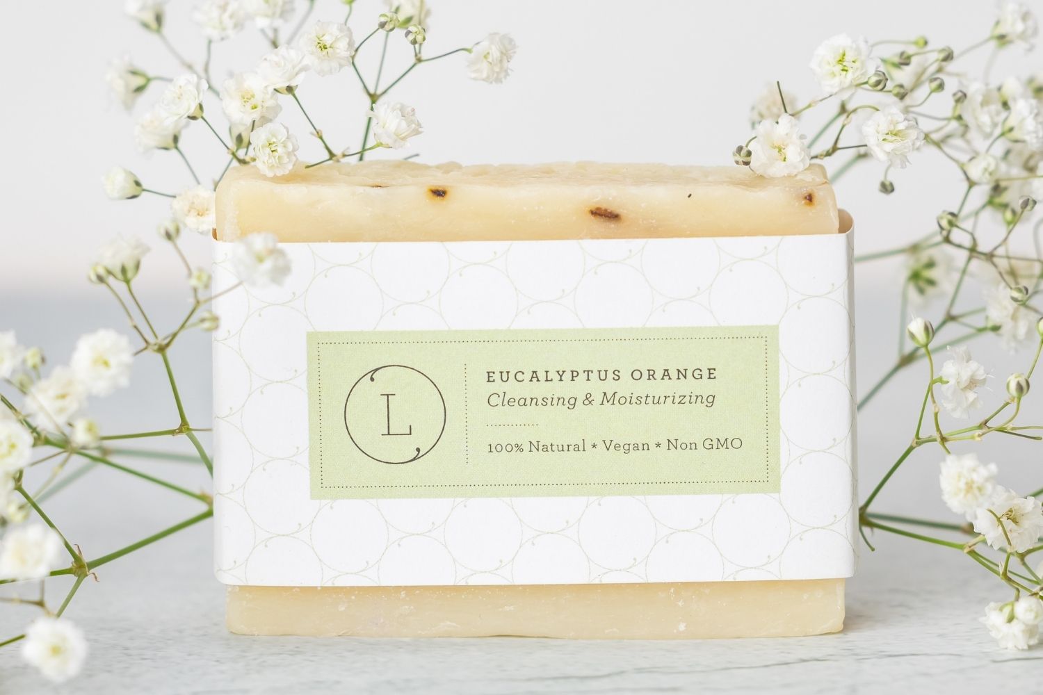2x Eucalyptus Natural Handmade Soap Bar, Fresh Cold Process Soap-2